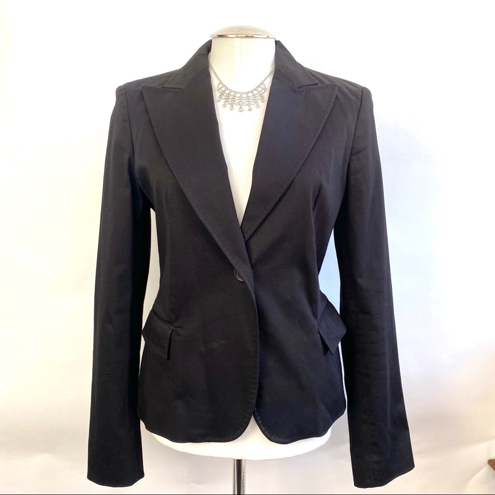 Zara Woman Black Single Button Classic Blazer